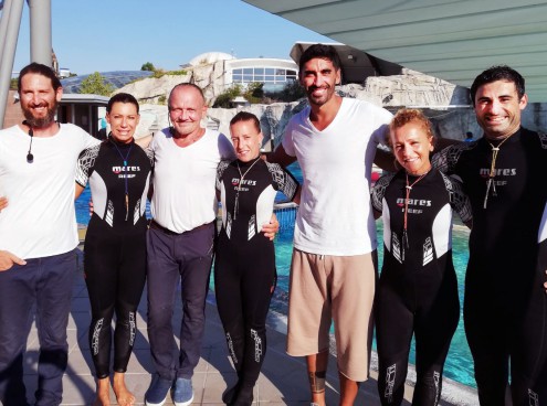 Filippo Magnini in visita a Oltremare