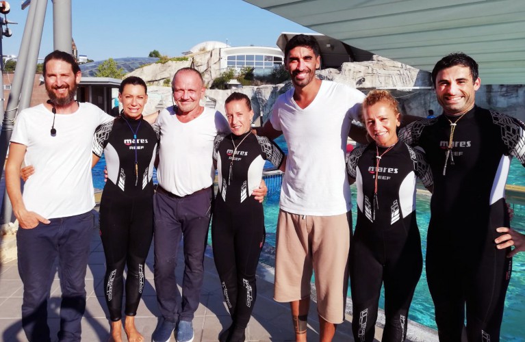 Filippo Magnini in visita a Oltremare