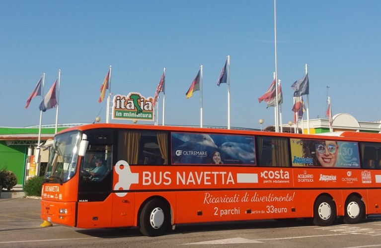 Torna il Bus Navetta Costa Parchi 2018