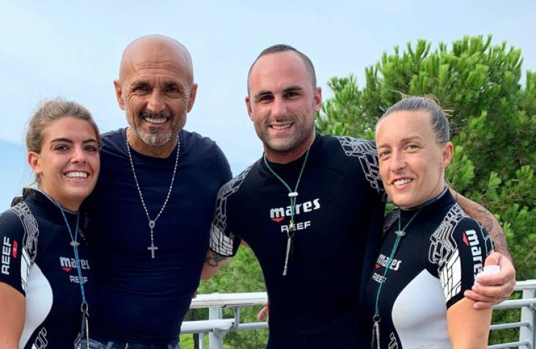 Luciano Spalletti in vacanza a Oltremare