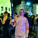 Beppe Costa tra i tedofori della Fiamma Olimpica